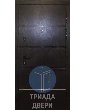дверь стальная с темным мдф