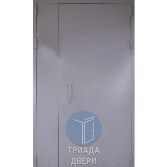 дверь тамбурная металлическая с окрасом нитроэмаль с ручкой скоба