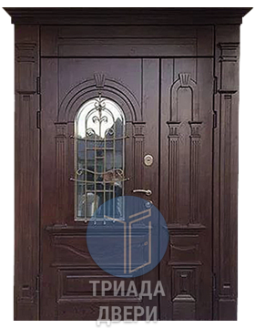 парадная дверь с массивом дерева