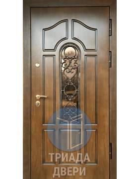 парадная дверь с зеркалом снаружи