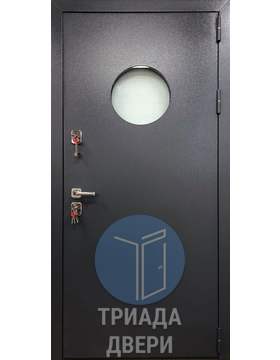 огнестойкая дверь класса ei-30 с круглым стеклом