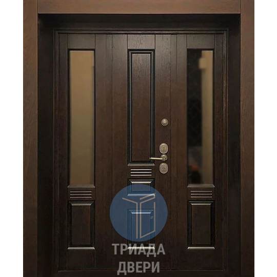 входная металлическая дверь с терморазрывом и боковой створкой для дачи