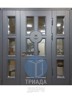 трехконтурная стальная дверь мдф в коттедж