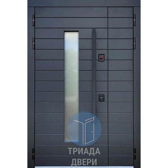 трехконтурная дверь с мдф в дом